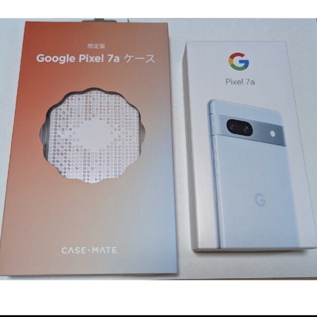 スマートフォン本体【新品未使用】Google pixel7a sea 青 ケース付き