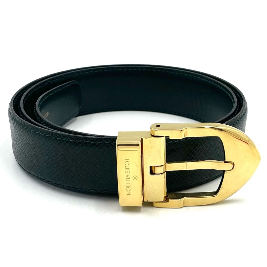 【値下げしました!】LOUIS VUITTON ルイヴィトン ベルト サンチュール クラシック シンプル 85/34 ファッションアイテム M6832 グリーン 緑 ゴールド金具 メンズ 定番【中古品】 | フリマアプリ ラクマ