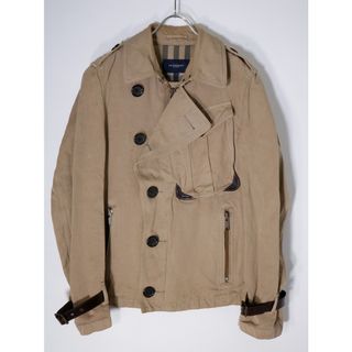 バーバリー(BURBERRY)のBURBERRY LONDONバーバリーロンドン 製品染め加工ライダースデザイン ミリタリートレンチジャケット【MJKA66541】(その他)