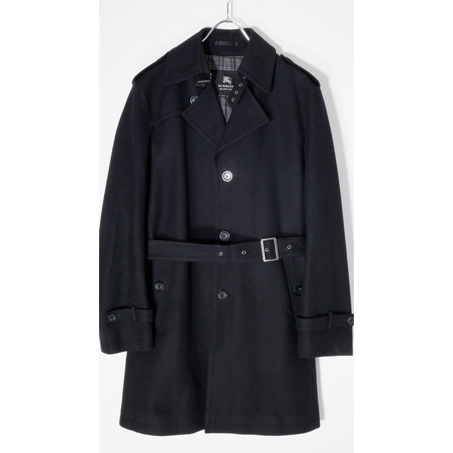 BURBERRY BLACK LABEL(バーバリーブラックレーベル)のBURBERRY BLACK LABELバーバリーブラックレーベル 裏地チェック羊毛メルトン調シングルトレンチコート【MCTA66560】 メンズのジャケット/アウター(その他)の商品写真