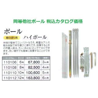 即納！送料込み♪■新品♪10号ポール 鯉のぼり4m～5mセット用 検/10m■