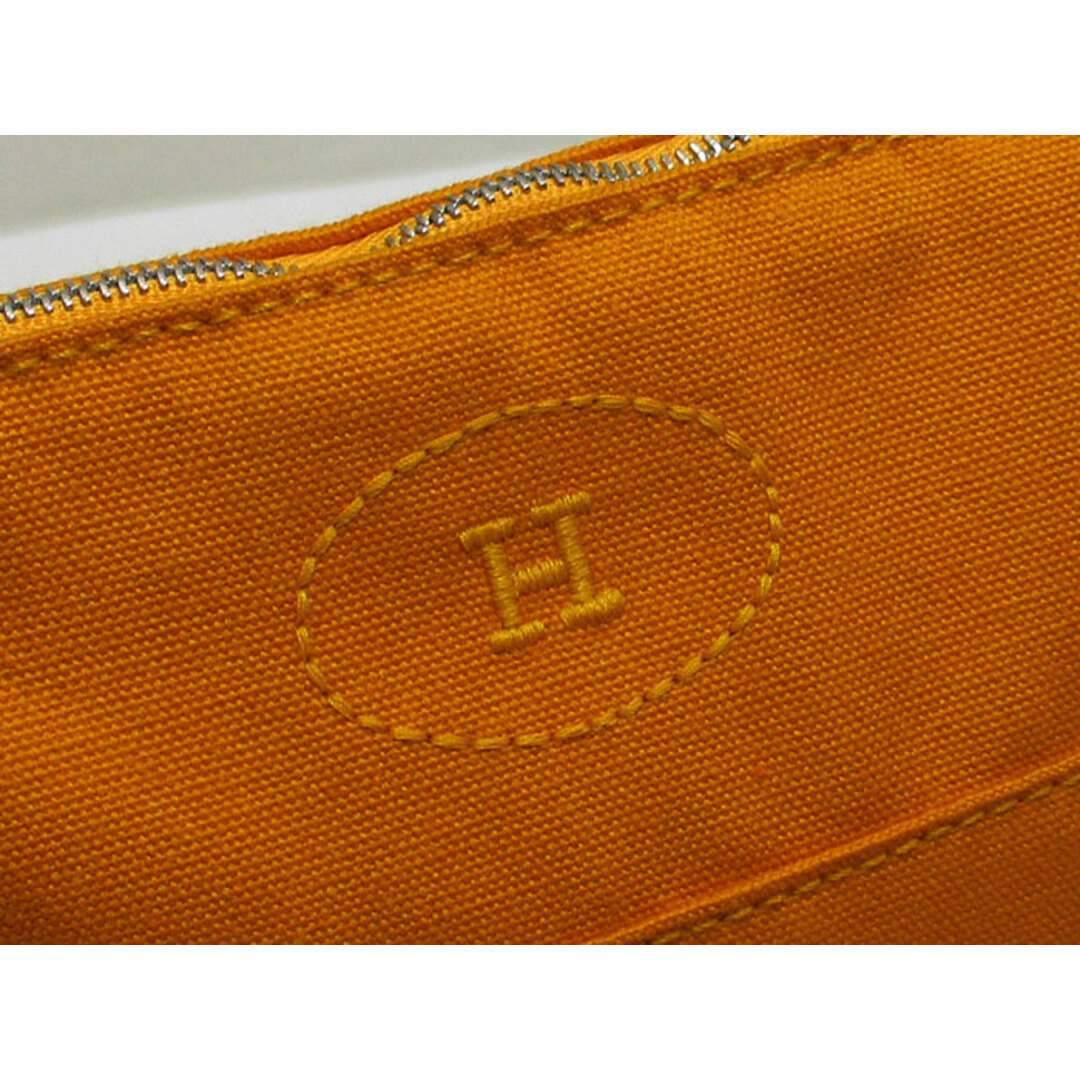Hermes(エルメス)のHERMES ボリード ポーチ MM コスメポーチ キャンバス オレンジ系 レディースのファッション小物(ポーチ)の商品写真
