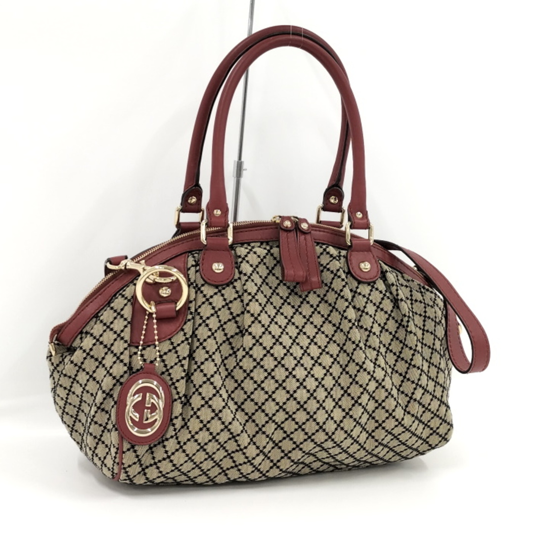 Gucci(グッチ)のGUCCI 2WAYショルダーバッグ スーキー ディアマンテ レザー キャンバス レディースのバッグ(その他)の商品写真