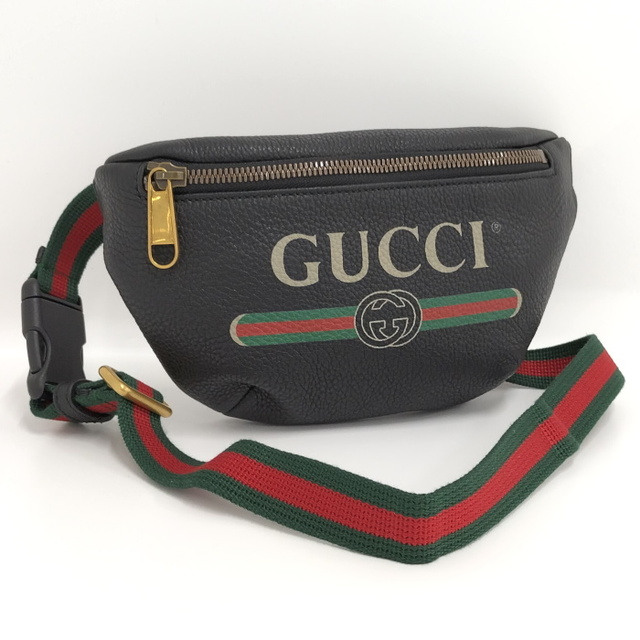 Gucci(グッチ)のGUCCI スモール ベルトバッグ ウエストバッグ ロゴ プリント レザー レディースのバッグ(ボディバッグ/ウエストポーチ)の商品写真