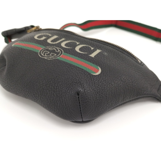 Gucci(グッチ)のGUCCI スモール ベルトバッグ ウエストバッグ ロゴ プリント レザー レディースのバッグ(ボディバッグ/ウエストポーチ)の商品写真