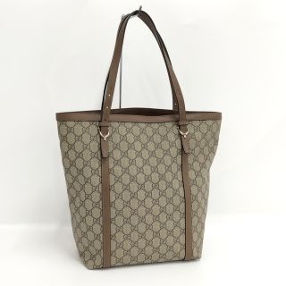 グッチ(Gucci)のGUCCI トートバッグ 肩がけ GGスプリームPVCコーティング ベージュ(トートバッグ)