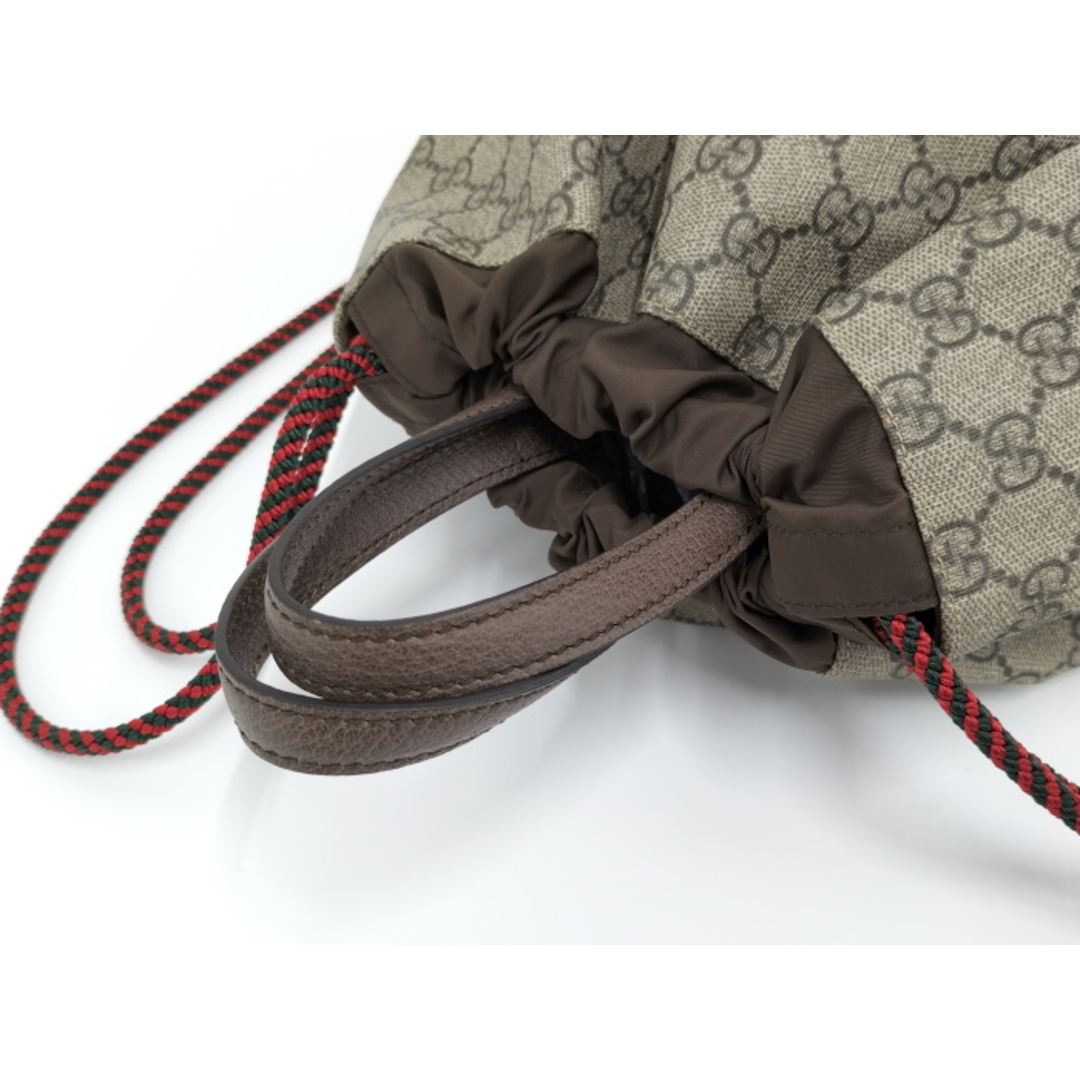 GUCCI - GUCCI ドローストリング ナップサック タイガー ロゴ GG GUCCI - GUCCI ドローストリング ナップサック タイガー ロゴ GG