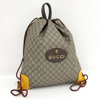 グッチ(Gucci)のGUCCI ドローストリング ナップサック タイガー ロゴ GGスプリーム(リュック/バックパック)