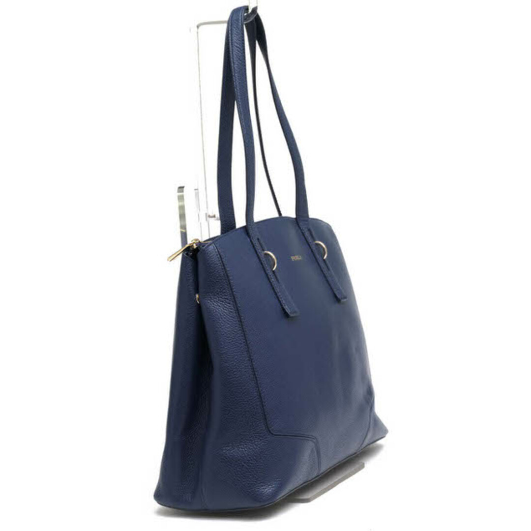 【美品】FURLA ペルラ ハンドバッグ 2way レザー シボ革 パープル