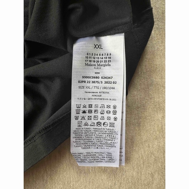 48新品 メゾン マルジェラ レギュラー コットン Tシャツ 半袖 バーガンディ
