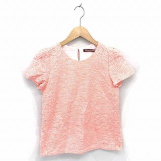 コントワーデコトニエ(Comptoir des cotonniers)のコントワーデコトニエ カットソー Tシャツ 総柄 丸首 半袖 36 ピンク(カットソー(半袖/袖なし))