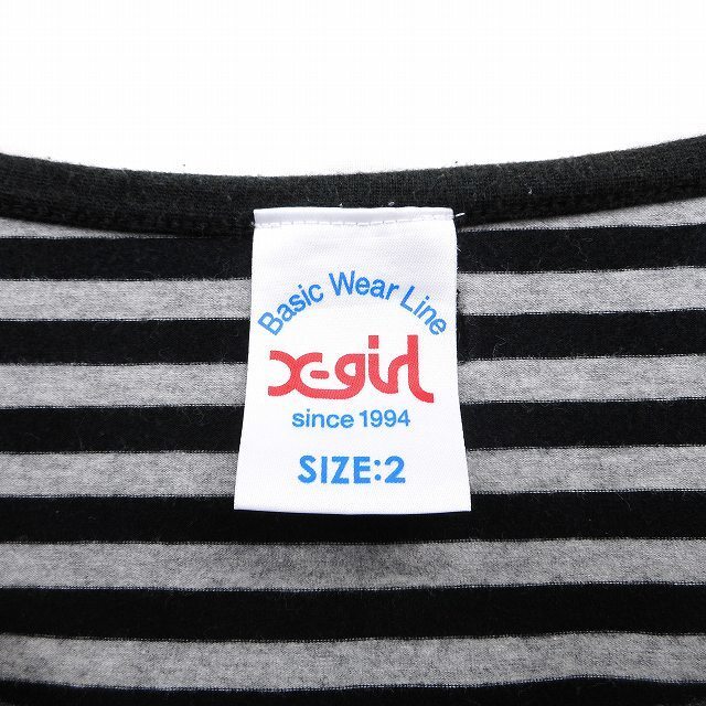 X-girl(エックスガール)のエックスガール x-girl カットソー Tシャツ 半袖 胸ポケット コットン レディースのトップス(カットソー(半袖/袖なし))の商品写真