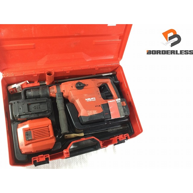 ☆品☆HILTI ヒルティ 充電式ロータリーハンマドリル TE60-A36 バッテリ2個(36V9.0Ah) 充電器 ビット付き(TE-YD 22/59) 71761