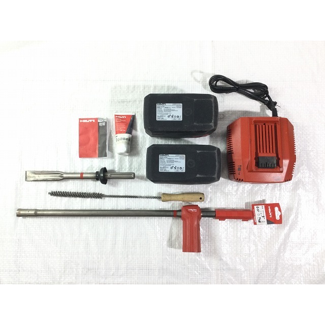 ☆品☆HILTI ヒルティ 充電式ロータリーハンマドリル TE60-A36 バッテリ2個(36V9.0Ah) 充電器 ビット付き(TE-YD 22/59) 71761