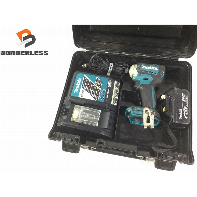 ☆品☆makita マキタ 18V 充電式インパクトドライバ TD170D 4.0Ahバッテリー1個(BL1840) 充電器(DC18RC) ケース付 72126自動車/バイク