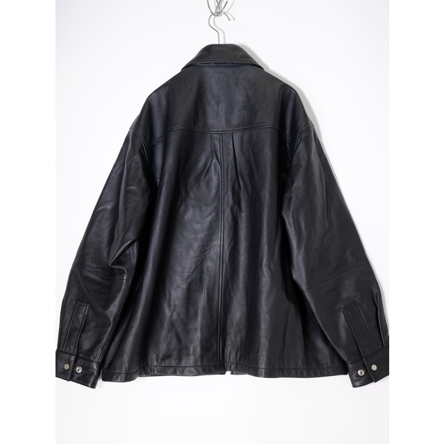 CCUシーシーユー COVERALL SHIRT (SHEEP SKIN / BLACK)レザーカバーオールシャツジャケット【2】【MJKA69607】 メンズのジャケット/アウター(その他)の商品写真