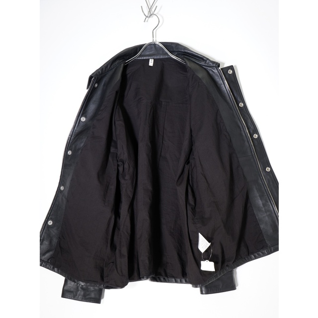 CCUシーシーユー COVERALL SHIRT (SHEEP SKIN / BLACK)レザーカバーオールシャツジャケット【2】【MJKA69607】 メンズのジャケット/アウター(その他)の商品写真