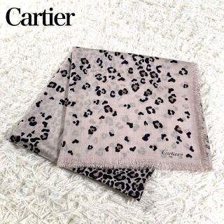 Cartierカルティエ2Cロゴ柄シルク混ストール、ショール、マフラー