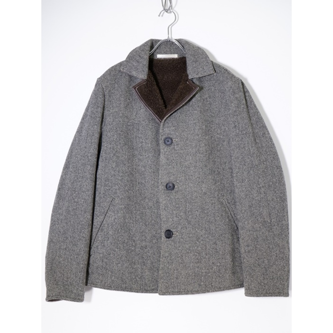 Paul Smith(ポールスミス)のPaul Smith COLLECTIONポールスミスコレクション HERRINGBONE WOOL BLOUSONヘリンボーンウール 裏ボアジャケット ハーフコート【M】【MJKA70486】 メンズのジャケット/アウター(その他)の商品写真