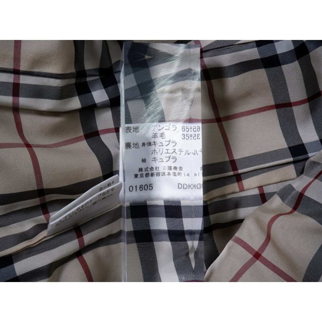 BURBERRY(バーバリー)のBURBERRY LONDONバーバリーロンドン 裏地ノバチェック柄 アンゴラ羊毛スタンドカラーハーフコート ジャケット【36】【LCTA70644】 レディースのジャケット/アウター(その他)の商品写真