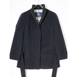 バーバリー(BURBERRY)のBURBERRY LONDONバーバリーロンドン 裏地ノバチェック柄 アンゴラ羊毛スタンドカラーハーフコート ジャケット【36】【LCTA70644】(その他)