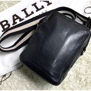 Bally - 極美品 BALLY トレインスポッティング レザー 黒 斜め掛けの