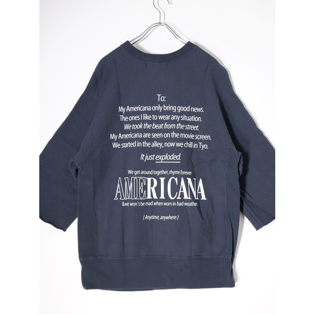 Americanaアメリカーナ 2021AW L'Appartementアパルトモン別注Halfsleeve Logo Sweat（ハーフスリーブロゴスウェット）【フリー】【LTSA70716】