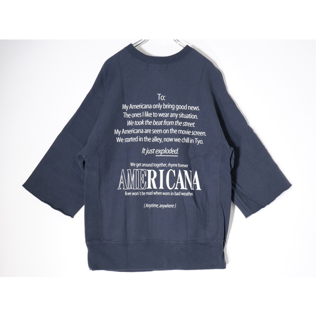 Americanaアメリカーナ 2021AW L'Appartementアパルトモン別注Halfsleeve Logo Sweat(ハーフスリーブロゴスウェット)【フリー】【LTSA70716】 Americanaアメリカーナ 2021AW L'Appartementアパルトモン別注Halfsleeve Logo Sweat(ハーフスリーブロゴスウェット)【フリー】【LTSA70716】