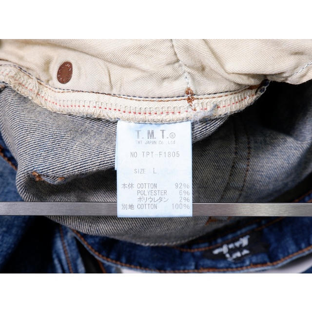 TMTティーエムティー HYBRID-STRETCH VINTAGE FINISH DENIM 5P TAPEREDストレッチデニム テーパードパンツTPT-F1805【L】【MPTA70777】