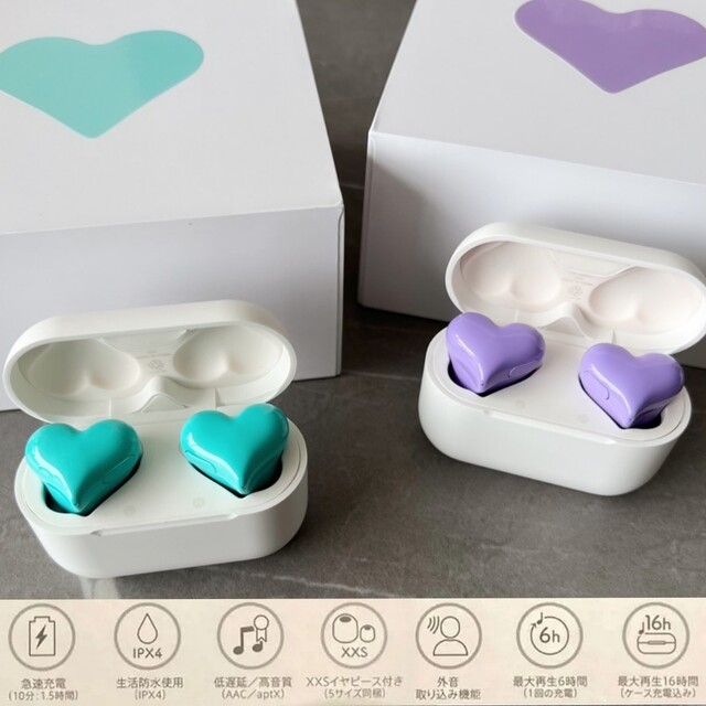 箱付き Bluetooth ぷっくり️????Heart ミントグリーン 新品