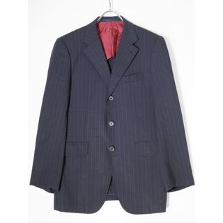 ポールスミス(Paul Smith)のPAUL SMITH LONDONポールスミス ロンドン 裏地パープルエンジ サマーウールピンストライプ3Bジャケット【S】【MKNA70427】(ニット/セーター)