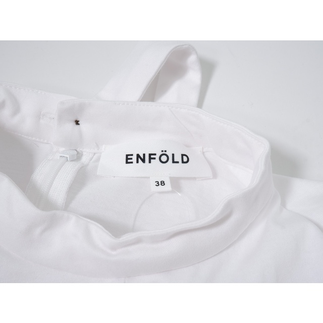 ENFOLD シルケット天竺 ラッフルヘム Tシャツ