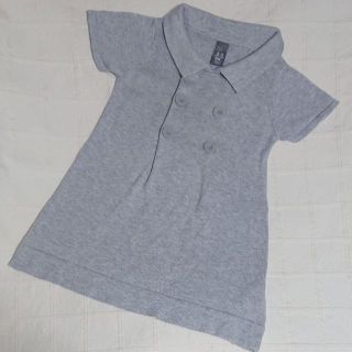 ザラキッズ(ZARA KIDS)の98　ZARA Kids　ライトグレーのコットンワンピース(ワンピース)