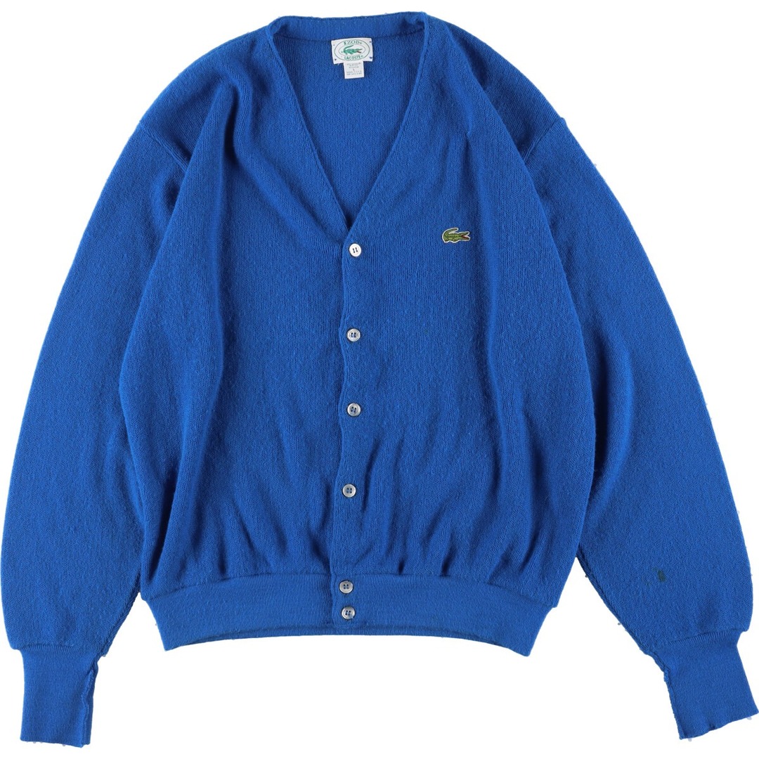 80年代 ラコステ LACOSTE IZOD アクリルニットカーディガン USA製 メンズXL ヴィンテージ /eaa338123