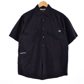 ディッキーズ(Dickies)の古着 ディッキーズ Dickies 半袖 ワークシャツ メンズL /eaa339697(シャツ)