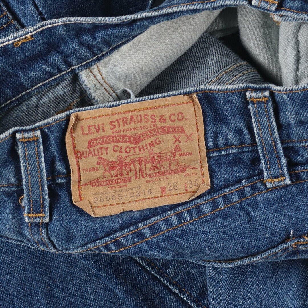 70年代 リーバイス Levi's 26505-0214 テーパードジーンズ デニムパンツ USA製 レディースS ヴィンテージ /eaa336780 2