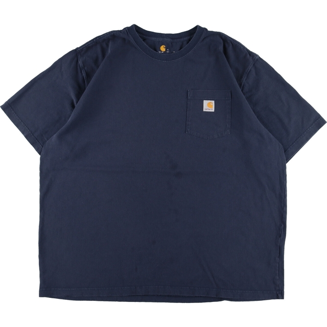 ビックサイズ カーハート Carhartt 半袖 ワンポイントロゴポケットTシャツ メンズXXXL /eaa338962