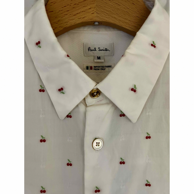 ポールスミス チェリー さくらんぼ 花柄 刺繍 半袖 シャツ イタリア&日本