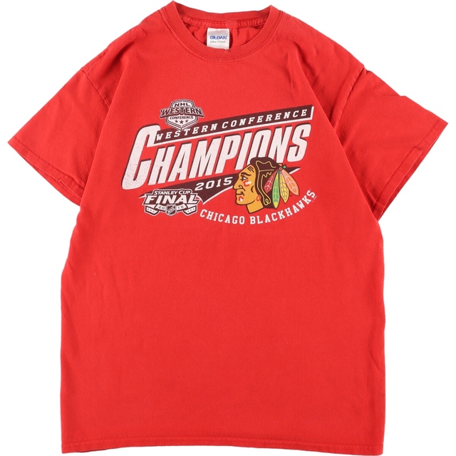 ギルダン GILDAN NHL 2013 STANLEY CUP FINALS スポーツプリントTシャツ メンズS /eaa337499