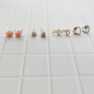 ハートピアス4点セット！まとめ売り(ピアス)