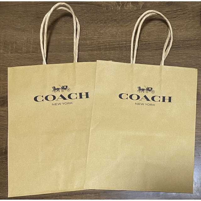 COACH(コーチ)のCOACH コーチ 紙袋 ショッパー 2枚セット レディースのバッグ(ショップ袋)の商品写真