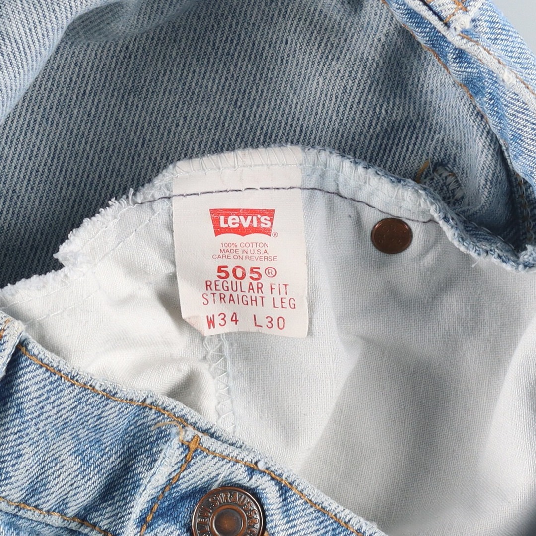 Levi's(リーバイス)の古着 90年代 リーバイス Levi's 505 REGULAR FIT STRAIGHT LEG オレンジタブ デニムショーツ ショートパンツ USA製 メンズw34 ヴィンテージ /eaa336452 メンズのパンツ(ショートパンツ)の商品写真