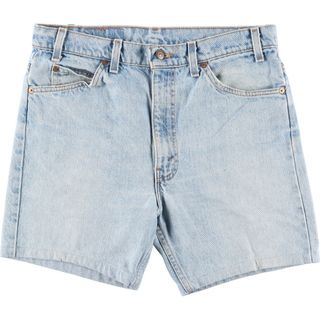 リーバイス(Levi's)の古着 90年代 リーバイス Levi's 505 REGULAR FIT STRAIGHT LEG オレンジタブ デニムショーツ ショートパンツ USA製 メンズw34 ヴィンテージ /eaa336452(ショートパンツ)