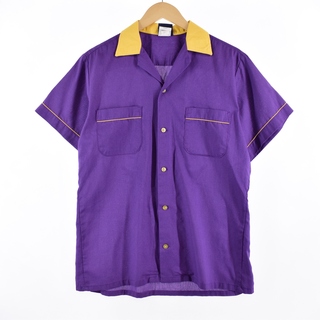 古着 80年代 ヒルトン HILTON バックプリント ボウリングシャツ USA製 メンズM ヴィンテージ /eaa338528(シャツ)