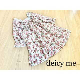 デイシーミー(deicy me)のdeicy me　花柄　サテン　ワンピース　チュニック(ミニワンピース)