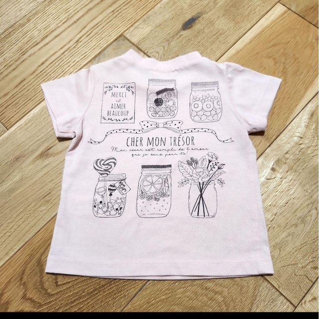 HusHush(ハッシュアッシュ)のHusHusH ハッシュアッシュ 半袖 Tシャツ 90サイズ ピンク キッズ/ベビー/マタニティのキッズ服女の子用(90cm~)(Tシャツ/カットソー)の商品写真