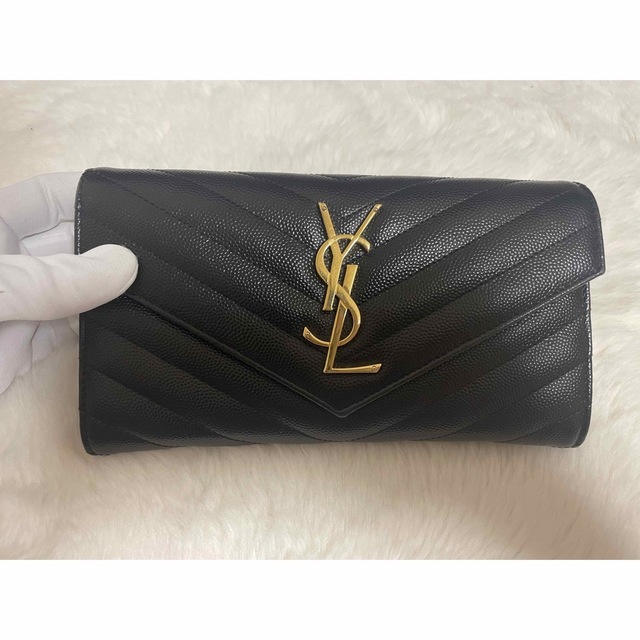 カサンドラ SAINT LAURENT マテラッセ ラージ フラップウォレット