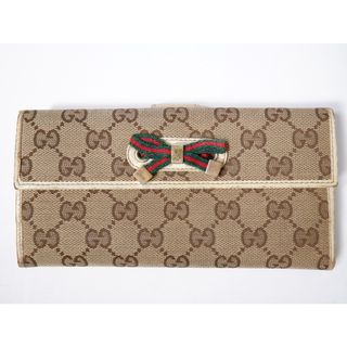 グッチGUCCI シェリー プリンシー GG柄 リボン 長財布【-】【LZCA70106】(その他)