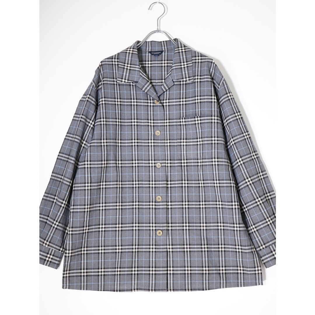 BURBERRY(バーバリー)のBURBERRY LONDONバーバリーロンドン 大きいサイズ 定番チェック オープンカラーサマーウール長袖シャツ【13ABR(44)】【LSHA71343】 レディースのトップス(その他)の商品写真