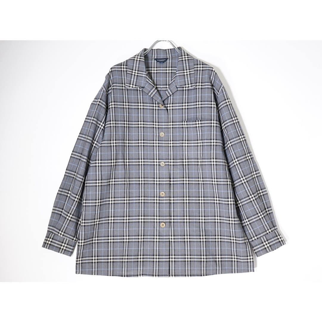 BURBERRY LONDONバーバリーロンドン 大きいサイズ 定番チェック  オープンカラーサマーウール長袖シャツ【13ABR(44)】【LSHA71343】